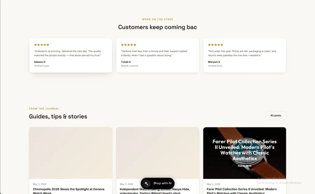 Custom WordPress E-Commerce Store Theme & AI Chatbot