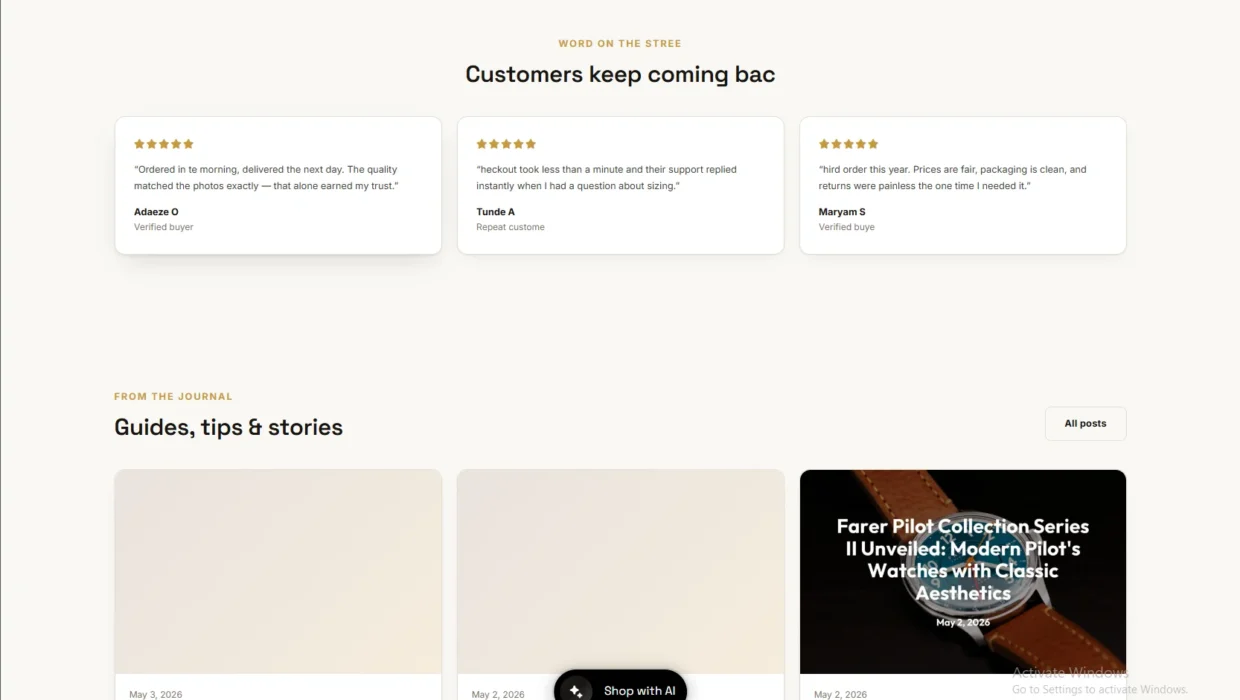 Custom WordPress E-Commerce Store Theme & AI Chatbot — screen 4