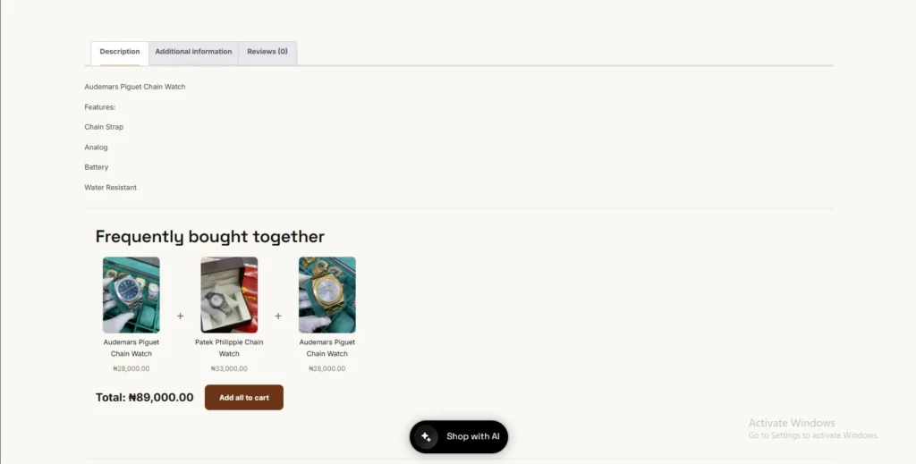 Custom WordPress E-Commerce Store Theme & AI Chatbot