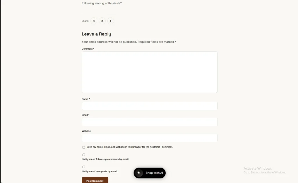 Custom WordPress E-Commerce Store Theme & AI Chatbot