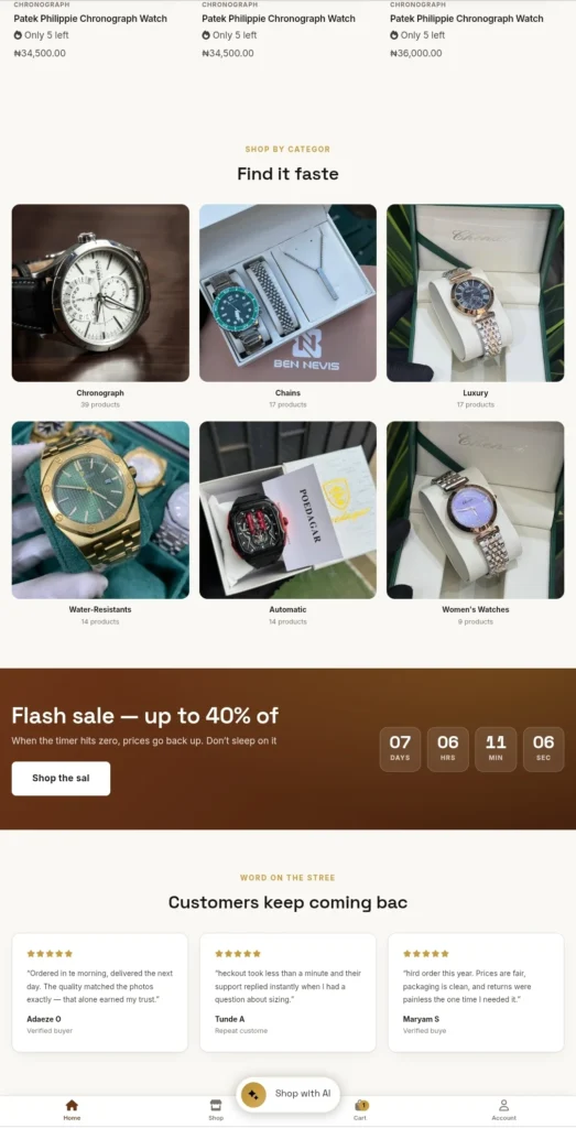 Custom WordPress E-Commerce Store Theme & AI Chatbot