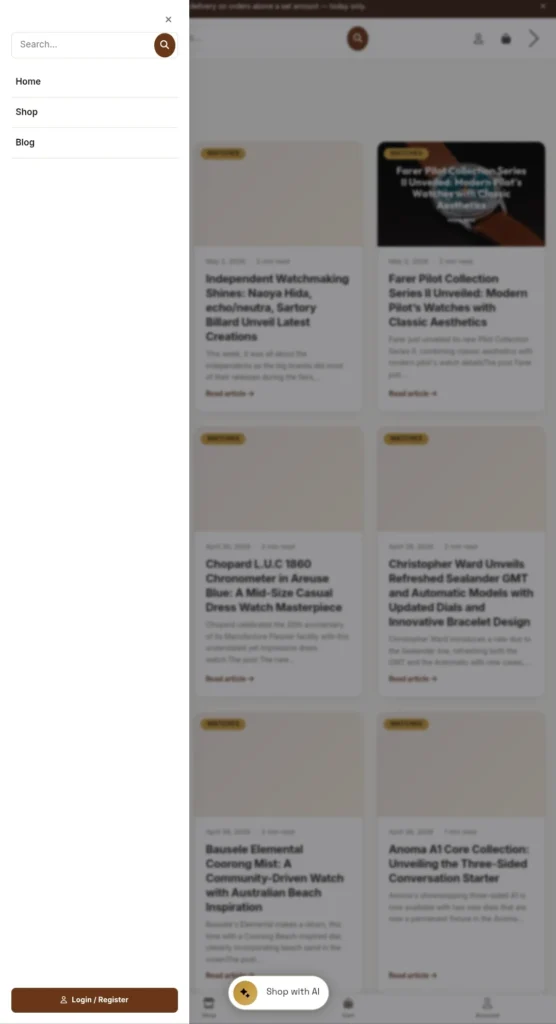 Custom WordPress E-Commerce Store Theme & AI Chatbot