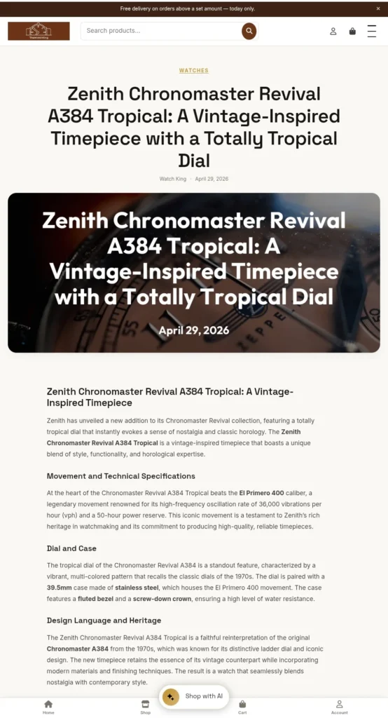 Custom WordPress E-Commerce Store Theme & AI Chatbot
