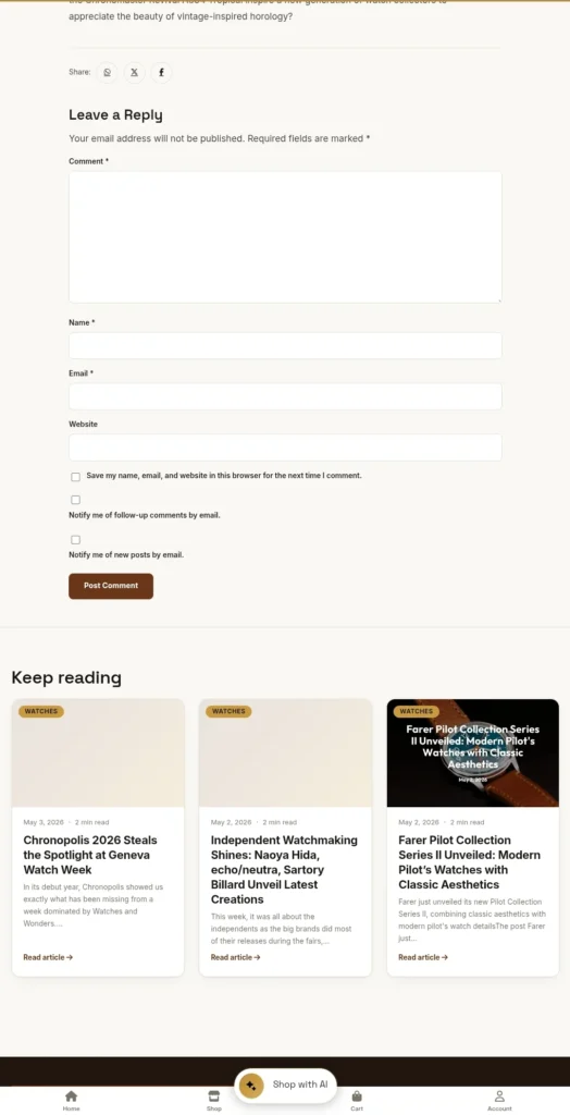 Custom WordPress E-Commerce Store Theme & AI Chatbot