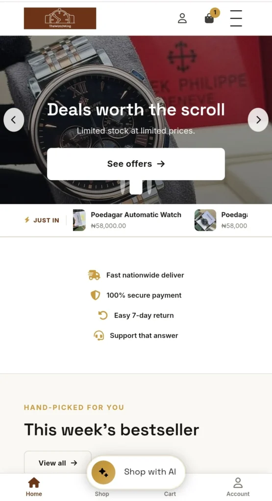 Custom WordPress E-Commerce Store Theme & AI Chatbot