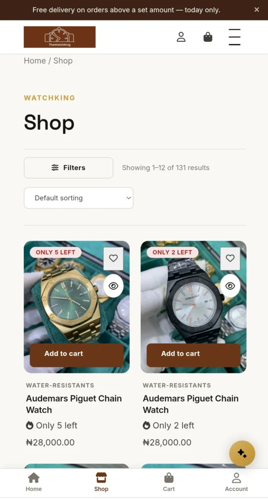 Custom WordPress E-Commerce Store Theme & AI Chatbot